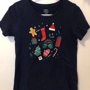 OLD NAVY CHRISTMAS GRAPHIC PJ TOP